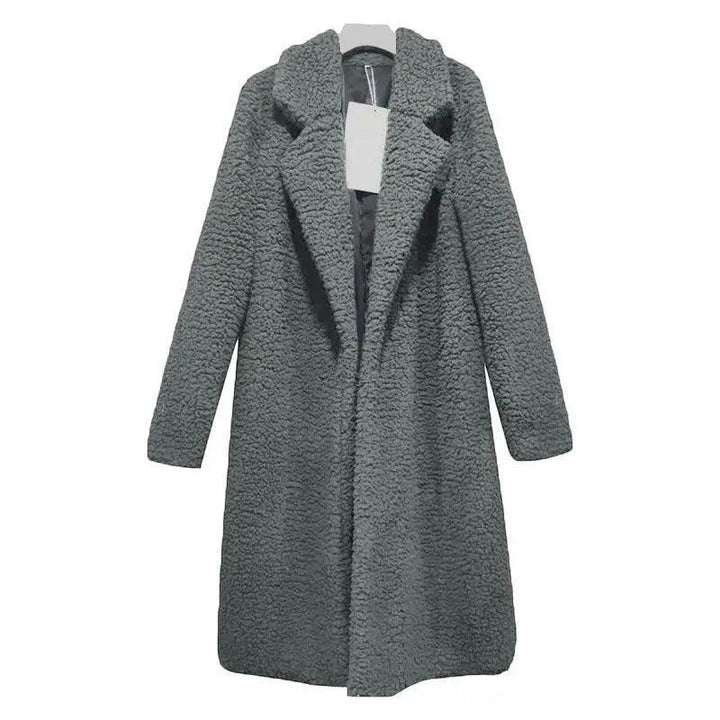 Luxurious Autumn Winter Jacket Female Coat Solid Color Fleece Coats Casual Outerwear Warm Soft Cardigan Fur Jackets For Female Clothes